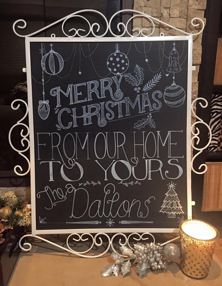 chalkboard sign
